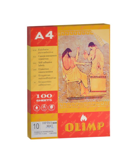 Etichete autoadezive A4, 100 foi, 10 buc, 105*59,4 mm